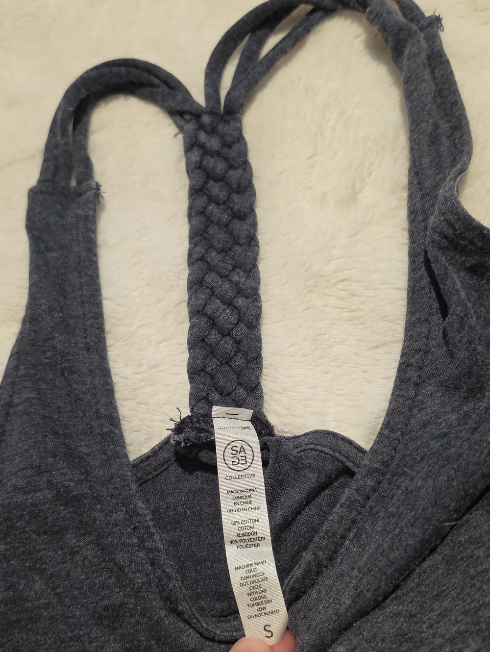 NWT Sage Braided Back Active Tank Top**